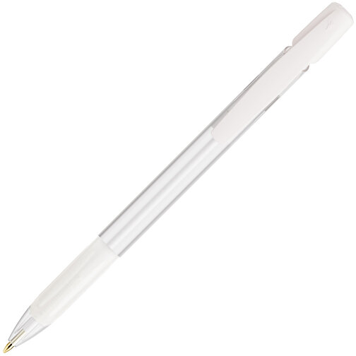 BIC® Media Clic Grip Kugelschreiber , BiC, gefrostetes weiß/gefrostetes weiß, Kunststoff, 14,70cm x 1,30cm (Länge x Breite), Bild 2