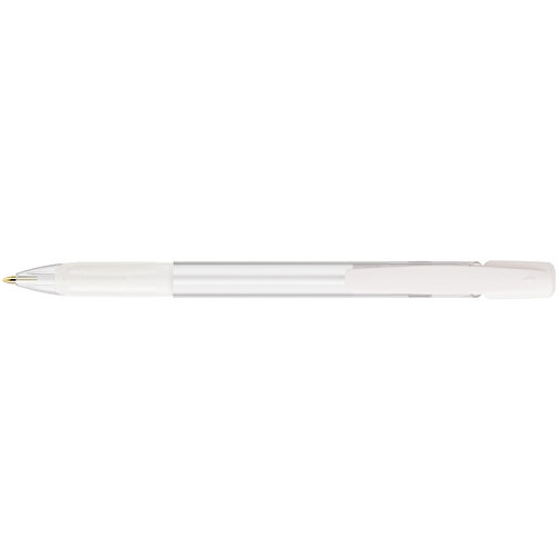 BIC® Media Clic Grip Kugelschreiber , BiC, gefrostetes weiß/gefrostetes weiß, Kunststoff, 14,70cm x 1,30cm (Länge x Breite), Bild 3