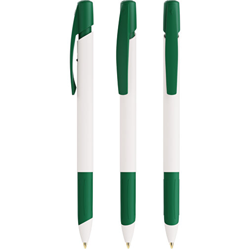 BIC® Ecolutions® Media Clic Grip Kugelschreiber , BiC, weiß/grün, 37% Kunstoff recycelten, 14,70cm x 1,30cm (Länge x Breite), Bild 4