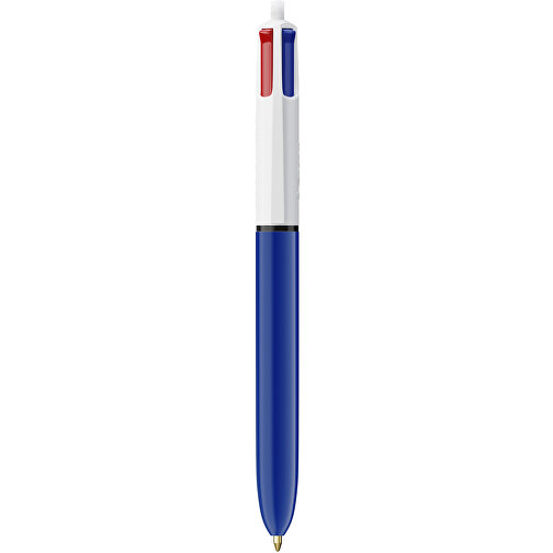 BIC® 4 Colours Kugelschreiber Digital , BiC, weiß/marineblau, Kunststoff, 14,40cm x 1,60cm (Länge x Breite), Bild 1