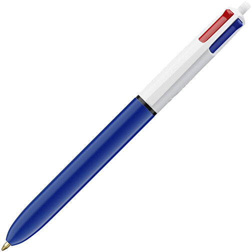 BIC® 4 Colours Kugelschreiber Digital , BiC, weiß/marineblau, Kunststoff, 14,40cm x 1,60cm (Länge x Breite), Bild 2