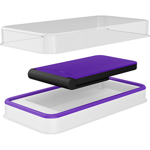 WirelessView - Der Klapp-Ständer Mit Kabellosem Ladegerät , violet / schwarz, Kunststoff, 13,60cm x 1,30cm x 7,30cm (Länge x Höhe x Breite), Bild 3