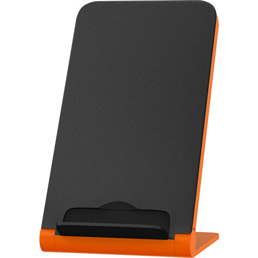 WirelessView - Der Klapp-Ständer Mit Kabellosem Ladegerät , schwarz / orange, Kunststoff, 13,60cm x 1,30cm x 7,30cm (Länge x Höhe x Breite), Bild 2