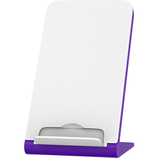 WirelessView - Der Klapp-Ständer Mit Kabellosem Ladegerät , weiß / violet, Kunststoff, 13,60cm x 1,30cm x 7,30cm (Länge x Höhe x Breite), Bild 2