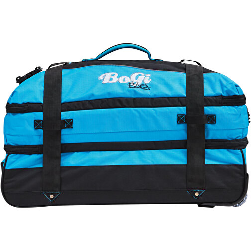 Trolley-Reisetasche BoGi L , blau, schwarz, 600D Polyester / Rib Stop, 68,00cm x 34,00cm x 37,00cm (Länge x Höhe x Breite), Bild 4