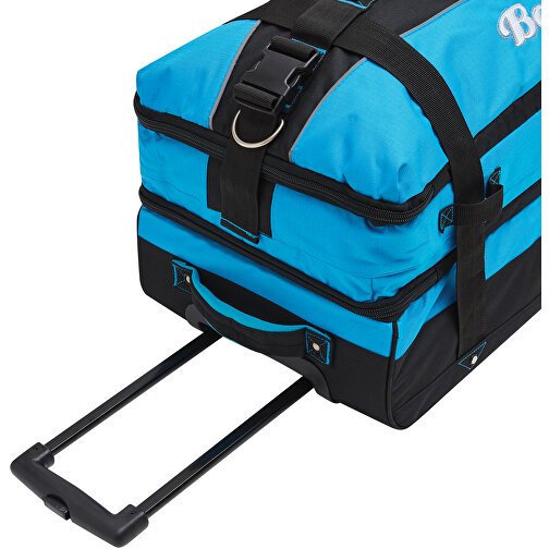 Trolley-Reisetasche BoGi L , blau, schwarz, 600D Polyester / Rib Stop, 68,00cm x 34,00cm x 37,00cm (Länge x Höhe x Breite), Bild 9