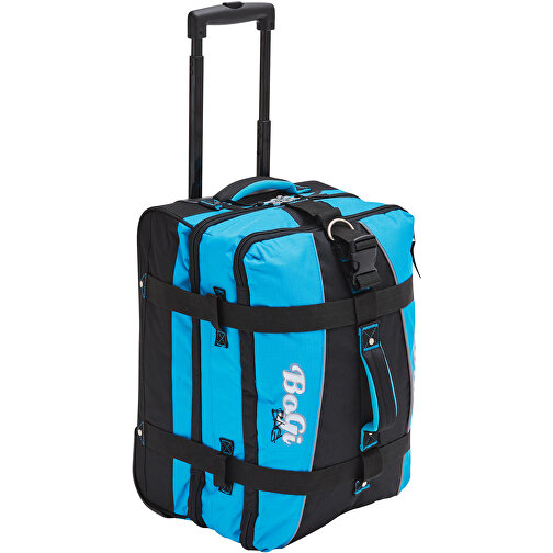 Trolley-Reisetasche BoGi S , blau, schwarz, 600D Polyester / Rib Stop, 48,00cm x 25,00cm x 34,00cm (Länge x Höhe x Breite), Bild 2