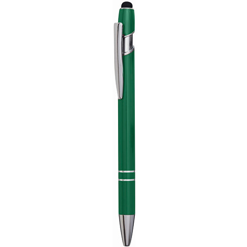 Aluminium-Kugelschreiber MERCHANT , grün, Aluminium / Silikon, 14,20cm (Länge), Bild 5