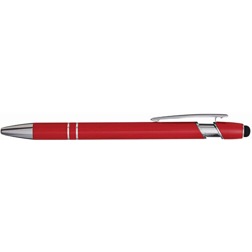 Aluminium-Kugelschreiber MERCHANT , rot, Aluminium / Silikon, 14,20cm (Länge), Bild 3