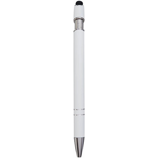 Aluminium-Kugelschreiber MERCHANT , weiß, Aluminium / Silikon, 14,20cm (Länge), Bild 6