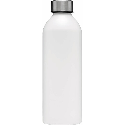 Aluminium-Trinkflasche JUMBO TRANSIT , weiss, Aluminium / Edelstahl / PP / Silikon, 22,50cm (Länge), Bild 2