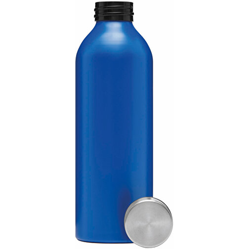 Aluminium-Trinkflasche JUMBO TRANSIT , blau, Aluminium / Edelstahl / PP / Silikon, 22,50cm (Länge), Bild 3