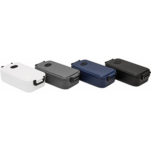 Lunchbox LUNCH TIME , grau, Kunststoff / Silikon, 21,00cm x 6,00cm x 11,50cm (Länge x Höhe x Breite), Bild 5