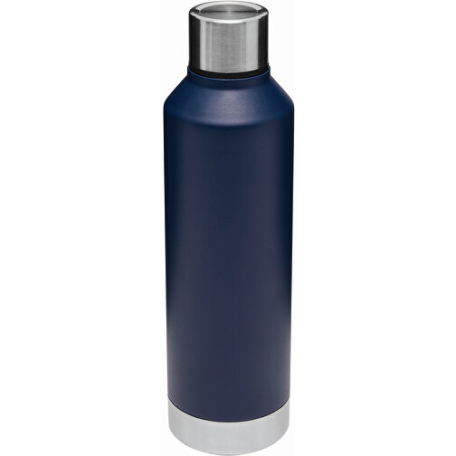 Vakuum-Trinkflasche RICH FLAVOUR , marineblau, Edelstahl / PP / Silikon, 25,30cm (Länge), Bild 1