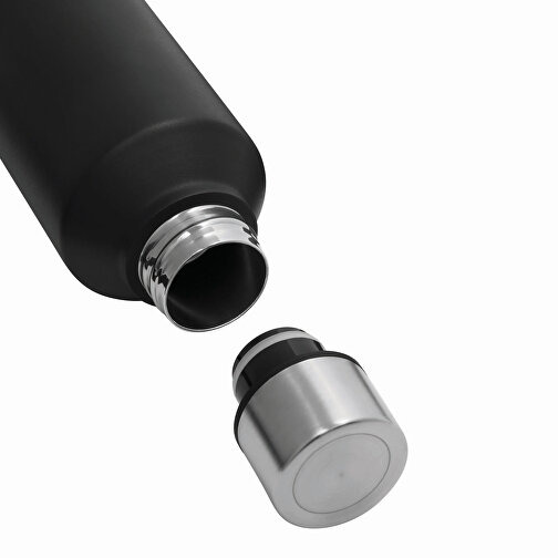 Vakuum-Trinkflasche RICH FLAVOUR , schwarz, Edelstahl / PP / Silikon, 25,30cm (Länge), Bild 5