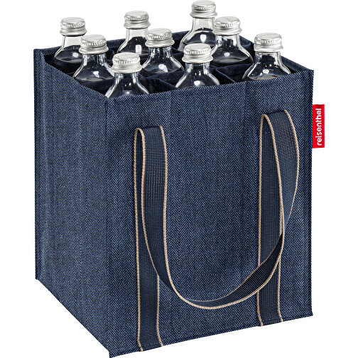 Bottlebag , Reisenthel, dunkelblau, Obermaterial: hochwertiges recyceltes Polyestergewebe, wasserabweisend, 24,00cm x 24,00cm x 28,00cm (Länge x Höhe x Breite), Bild 1