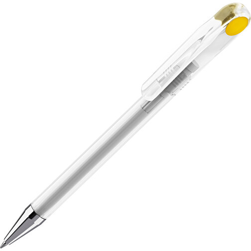 Prodir DS1 TTC Twist Kugelschreiber , Prodir, transparent / gelb, Kunststoff/Metall, 14,10cm x 1,40cm (Länge x Breite), Bild 1