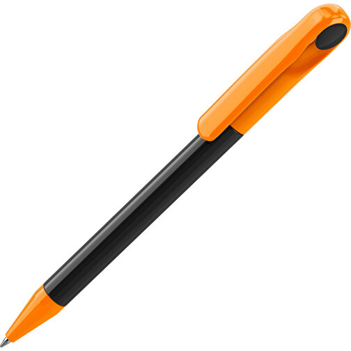 Prodir DS1 TPP Twist Kugelschreiber , Prodir, schwarz poliert / orange, Kunststoff, 14,10cm x 1,40cm (Länge x Breite), Bild 1