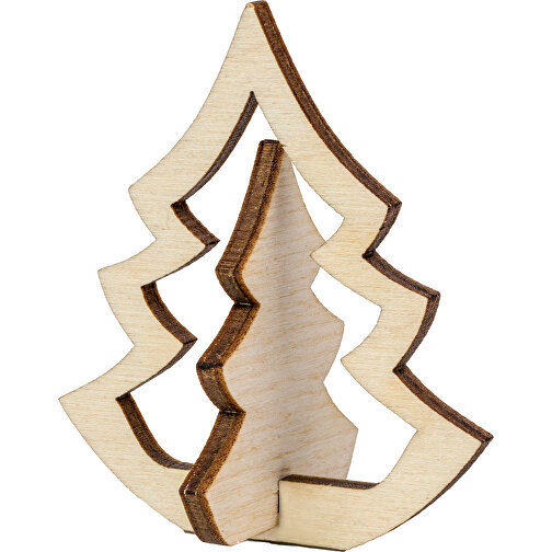 Holzfiguren-Karte - Tannenbaum , Papier, Holz, 21,00cm x 0,50cm x 10,50cm (Länge x Höhe x Breite), Bild 2
