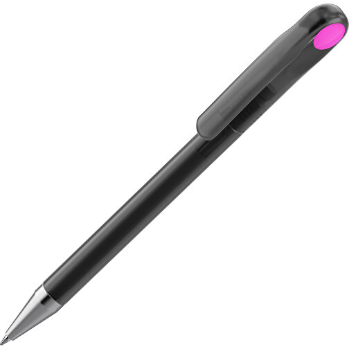 Prodir DS1 TFS Twist Kugelschreiber , Prodir, schwarz gefrostet / fuchsia, Kunststoff/Metall, 14,10cm x 1,40cm (Länge x Breite), Bild 1