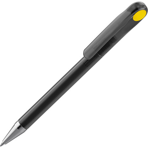 Prodir DS1 TFS Twist Kugelschreiber , Prodir, schwarz gefrostet / gelb, Kunststoff/Metall, 14,10cm x 1,40cm (Länge x Breite), Bild 1