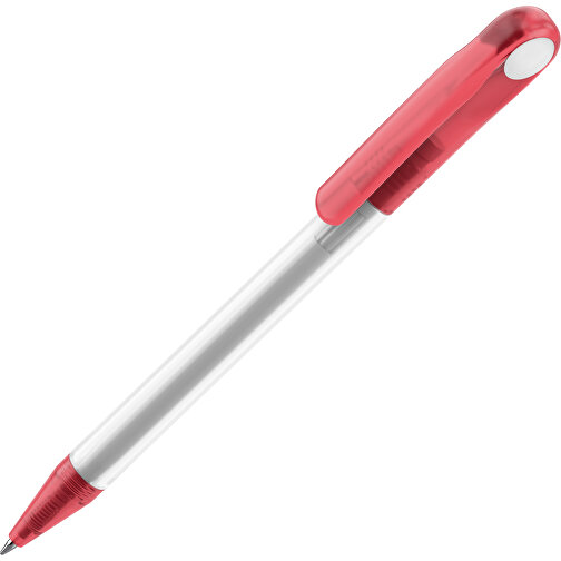 Prodir DS1 TFF Twist Kugelschreiber , Prodir, klar / rot, Kunststoff, 14,10cm x 1,40cm (Länge x Breite), Bild 1