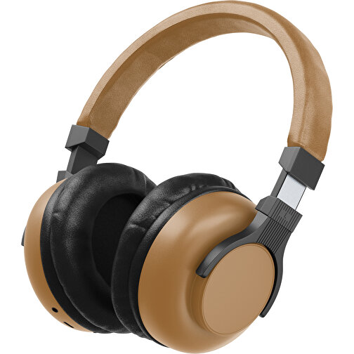 Bluetooth-ANC-Kopfhörer SilentHarmony Inkl. Individualisierung , erdbraun / schwarz, Kunststoff, 20,00cm x 10,00cm x 17,00cm (Länge x Höhe x Breite), Bild 1