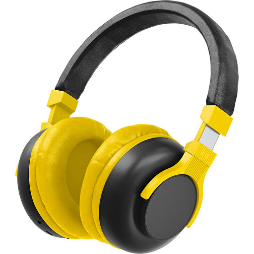 Bluetooth-ANC-Kopfhörer SilentHarmony Inkl. Individualisierung , schwarz / goldgelb, Kunststoff, 20,00cm x 10,00cm x 17,00cm (Länge x Höhe x Breite), Bild 1