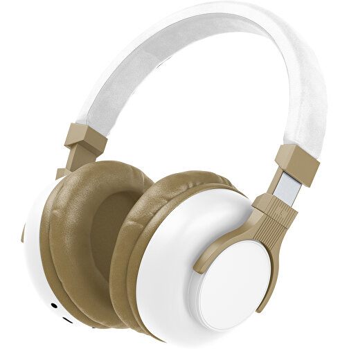 Bluetooth-ANC-Kopfhörer SilentHarmony Inkl. Individualisierung , weiß / gold, Kunststoff, 20,00cm x 10,00cm x 17,00cm (Länge x Höhe x Breite), Bild 1