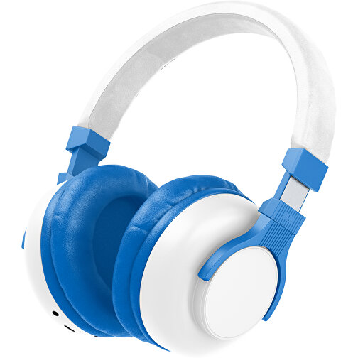 Bluetooth-ANC-Kopfhörer SilentHarmony Inkl. Individualisierung , weiß / kobaltblau, Kunststoff, 20,00cm x 10,00cm x 17,00cm (Länge x Höhe x Breite), Bild 1