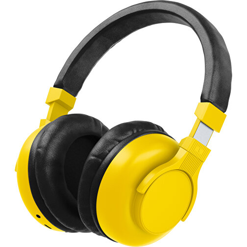Bluetooth-ANC-Kopfhörer SilentHarmony Inkl. Individualisierung , goldgelb / schwarz, Kunststoff, 20,00cm x 10,00cm x 17,00cm (Länge x Höhe x Breite), Bild 1