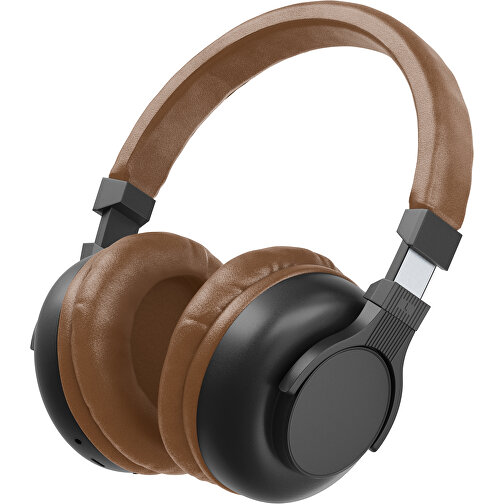 Bluetooth-ANC-Kopfhörer SilentHarmony Inkl. Individualisierung , schwarz / dunkelbraun, Kunststoff, 20,00cm x 10,00cm x 17,00cm (Länge x Höhe x Breite), Bild 1