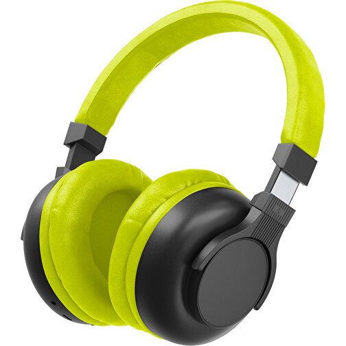 Bluetooth-ANC-Kopfhörer SilentHarmony Inkl. Individualisierung , schwarz / hellgrün, Kunststoff, 20,00cm x 10,00cm x 17,00cm (Länge x Höhe x Breite), Bild 1