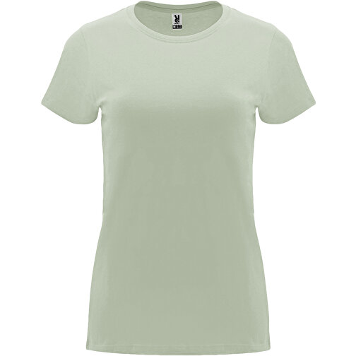 Capri T-Shirt Für Damen , mist green, Single jersey Strick 100% Baumwolle, 170 g/m2, XL, , Bild 1