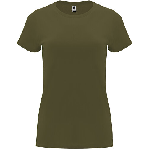 Capri T-Shirt Für Damen , militar green, Single jersey Strick 100% Baumwolle, 170 g/m2, 3XL, , Bild 1
