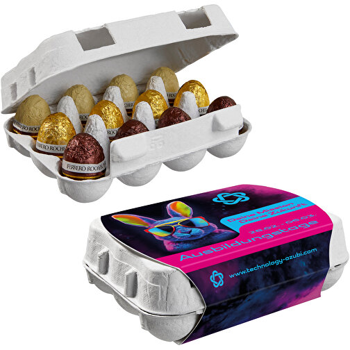 æske med 12 påskeæg med Ferrero Rocher-æg, Billede 1