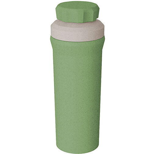 OLLI 0,5 Trinkflasche 500ml , Koziol, nature leaf green, Organic Bio-Circular, 7,50cm x 21,00cm x 7,50cm (Länge x Höhe x Breite), Bild 1