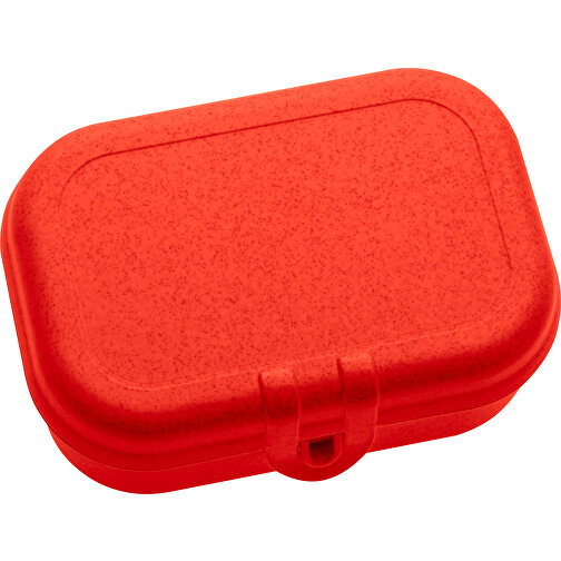 PASCAL S Lunchbox , Koziol, nature red, Organic Bio-Circular, 15,10cm x 6,00cm x 10,80cm (Länge x Höhe x Breite), Bild 1