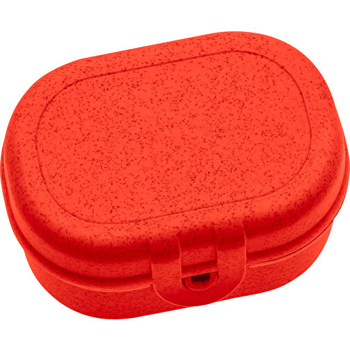PASCAL MINI Lunchbox , Koziol, nature red, Organic Bio-Circular, 9,60cm x 5,20cm x 7,00cm (Länge x Höhe x Breite), Bild 1