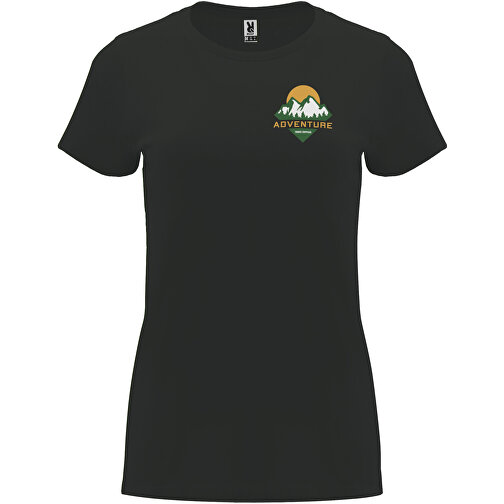 Capri T-Shirt Für Damen , dark lead, Single jersey Strick 100% Baumwolle, 170 g/m2, M, , Bild 2