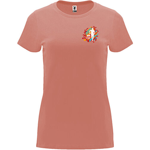 Capri T-Shirt Für Damen , clay orange, Single jersey Strick 100% Baumwolle, 170 g/m2, 3XL, , Bild 2