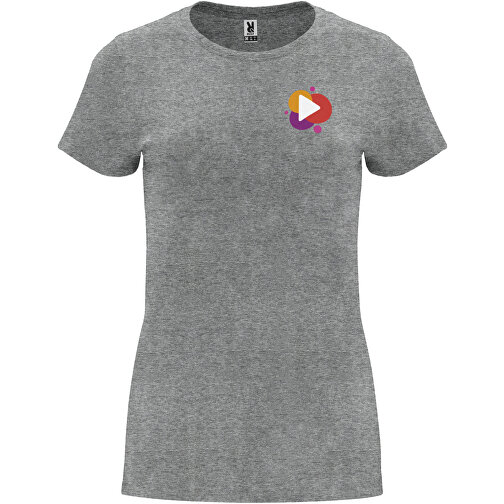 Capri T-Shirt Für Damen , marl grey, Single jersey Strick 85% Baumwolle, 15% Viskose, 170 g/m2, 3XL, , Bild 2