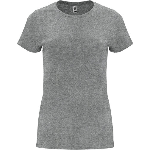 Capri T-Shirt Für Damen , marl grey, Single jersey Strick 85% Baumwolle, 15% Viskose, 170 g/m2, XL, , Bild 1