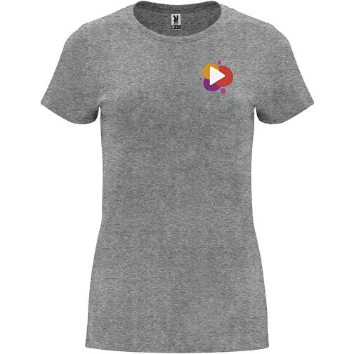 Capri T-Shirt Für Damen , marl grey, Single jersey Strick 100% Baumwolle, 170 g/m2, S, , Bild 2