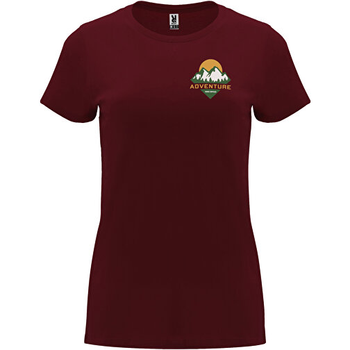 Capri T-Shirt Für Damen , garnet, Single jersey Strick 100% Baumwolle, 170 g/m2, 3XL, , Bild 2