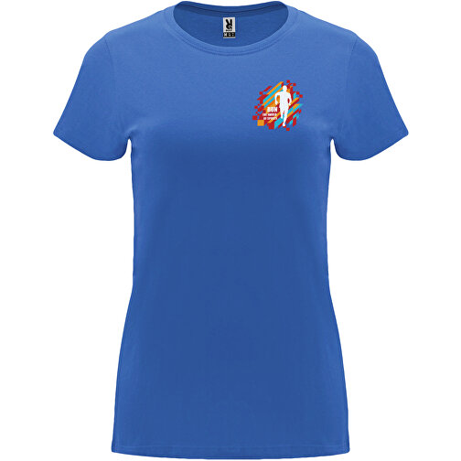 Capri T-Shirt Für Damen , riviera blue, Single jersey Strick 100% Baumwolle, 170 g/m2, 3XL, , Bild 2