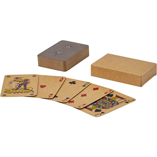 Ace Spielkartenset Aus Kraftpapier , natur, Papier, 8,80cm x 1,90cm x 5,70cm (Länge x Höhe x Breite), Bild 1