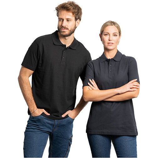 Austral Poloshirt Unisex , schwarz, Piqué Strick 100% Baumwolle, 180 g/m2, 2XL, , Bild 4