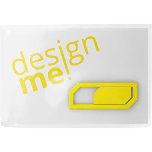 Webcam-Cover SicherHide Mit Bedruckter Karte , gelb, Kunststoff, 1,50cm x 3,90cm (Länge x Breite), Bild 1