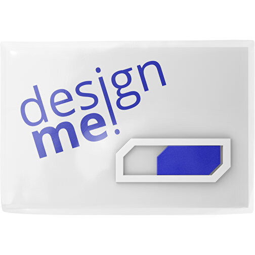 Webcam-Cover SicherHide Mit Bedruckter Karte , blau / weiß, Kunststoff, 1,50cm x 3,90cm (Länge x Breite), Bild 1